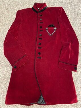 Velvet long high neck blazer - soooo cool